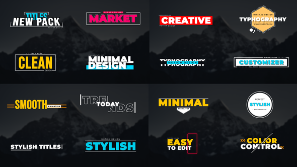 Videohive Modern Stylish Titles Titles template preview