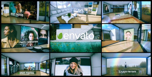 Elegant Ambient Slideshow Video Displays template preview