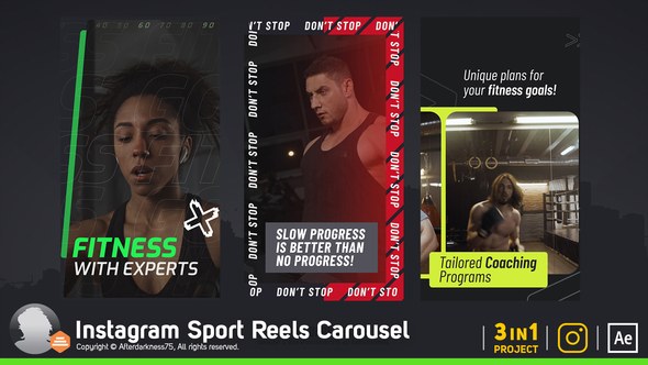 Videohive Instagram Sport Reels Carousel Product Promo template preview