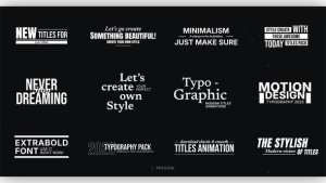 Videohive Unique Text Titles | After Effects Titles template preview