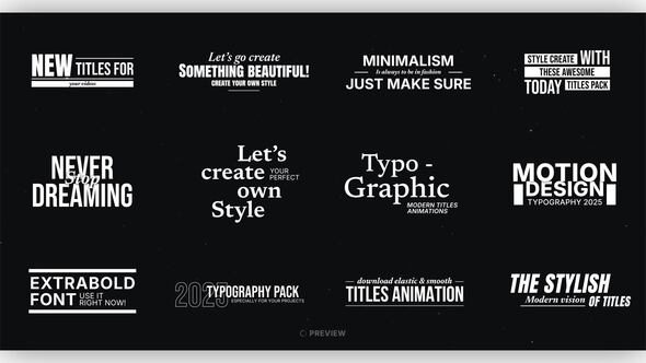 Videohive Unique Text Titles | After Effects Titles template preview