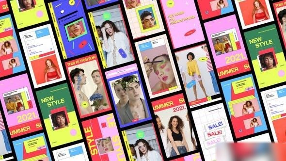 Videohive Colorful Stories Pack Openers template preview