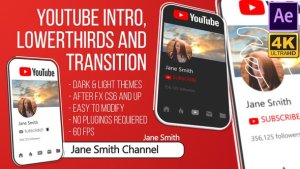 Youtube Intro and Lowerthird (AfterFX) Video Displays template preview