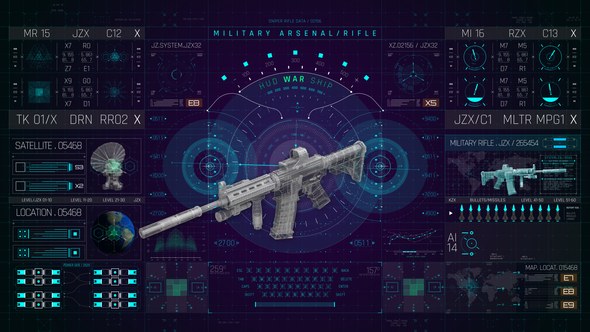 Videohive HUD PRO Military Rifle Elements template preview