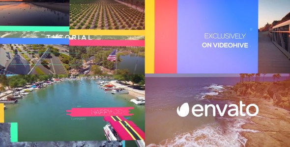 VIDEOHIVE Happy Colors Video Displays template preview