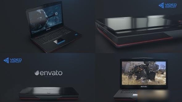 Videohive Laptop Gaming Opener Openers template preview