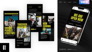 Videohive Puzzle Urban Stories Video Displays template preview