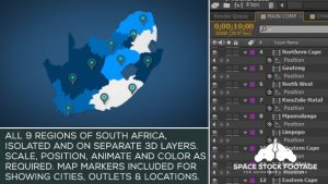 South Africa Map Kit Video Displays template preview