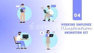Videohive Dynamic Employee Working Animation for Professional Projects Elements template preview