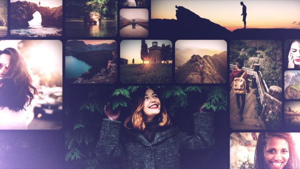 Videohive Clean and Smooth Mosaic Slideshow Video Displays template preview