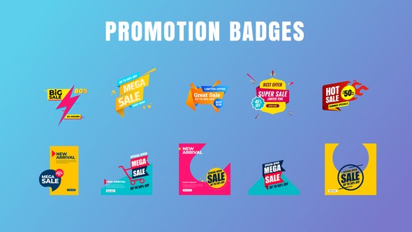 Videohive Badges Sale Promo V20 Titles template preview