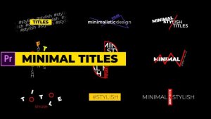 Minimal Titles Premiere Pro template preview