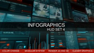 Infographics HUD smart graphics Video Displays template preview