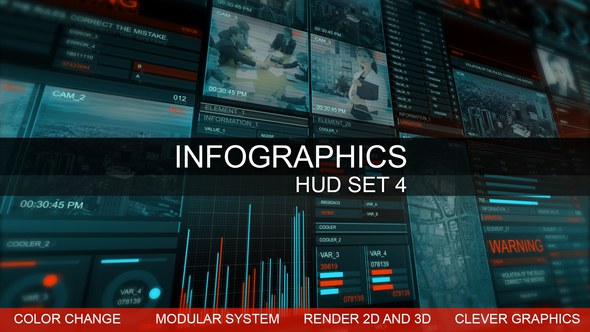 Infographics HUD smart graphics Video Displays template preview