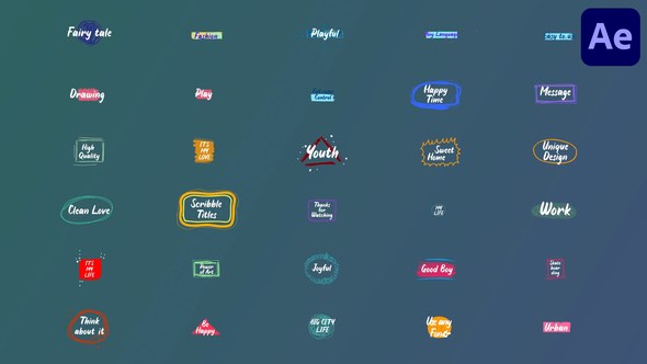Videohive Scribble Titles for After Effects 37981888 Titles template preview