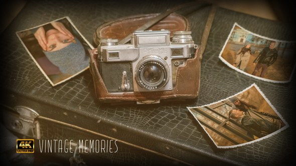 Videohive Vintage Memories 4K Video Displays template preview