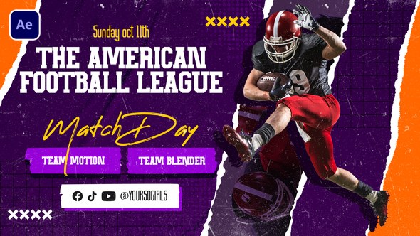 Videohive American Football 46103582 Video Displays template preview