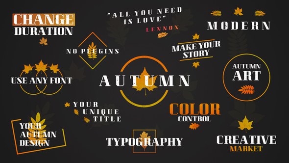 Videohive Autumn Leaves Titles Titles template preview