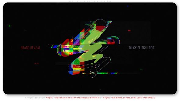 Videohive Quick Glitch Logo 54050894 Logo Stings template preview