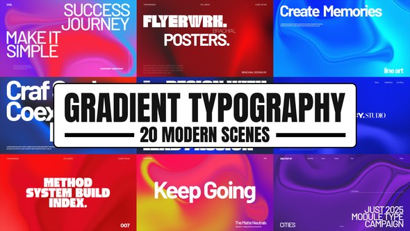 Videohive Gradient Typography 58240811 Titles template preview