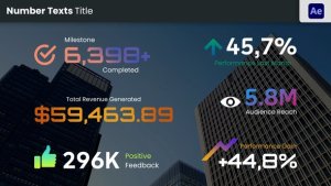 Videohive Number Text Titles 58479237 Titles template preview