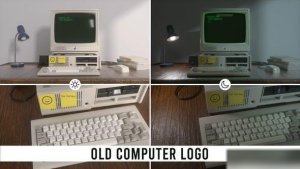 Videohive Old Computer Logo Openers template preview