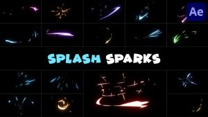Videohive Splash Sparks for After Effects Elements template preview