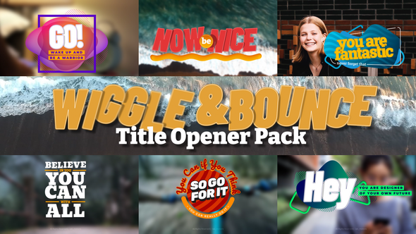Videohive Wiggle & Bounce Title Opener Titles template preview