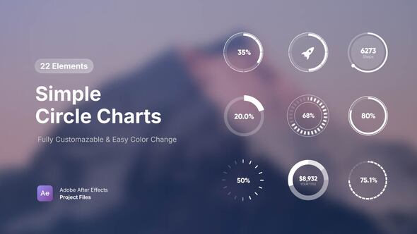 Videohive Simple Circle Charts Infographics template preview