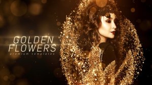 Videohive Golden Flowers Video Displays template preview