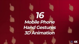 Videohive 3D Hand Touch Gestures for Smartphone Elements template preview