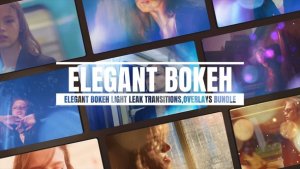 Videohive Elegant Bokeh Light Leak Transitions Overlays Bundle Elements template preview
