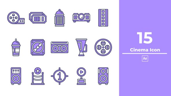 Videohive Cinema Icon After Effect Elements template preview