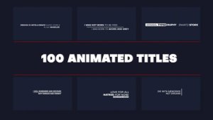 Videohive 100 Animated Titles Titles template preview