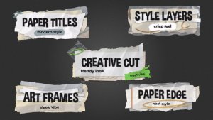 Videohive Modern Ripped Paper Titles Titles template preview