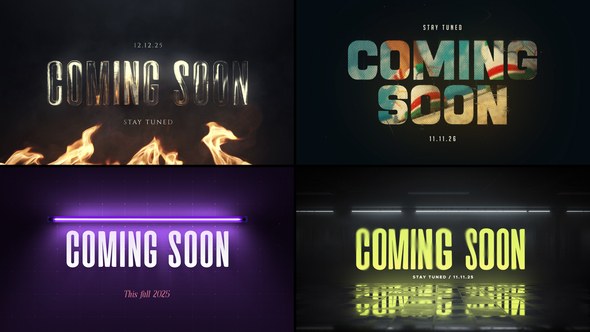 Videohive Coming Soon Titles Titles template preview
