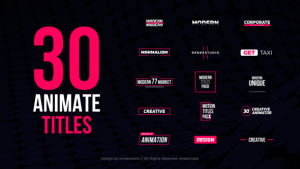 Videohive 30 Animated Titles 22746081 Titles template preview