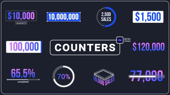 Videohive Counters Infographics template preview