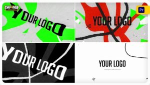 Grunge Logo Reveal Premiere Pro template preview