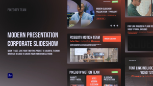 Modern Presentation Corporate Slideshow Mogrt Premiere Pro template preview