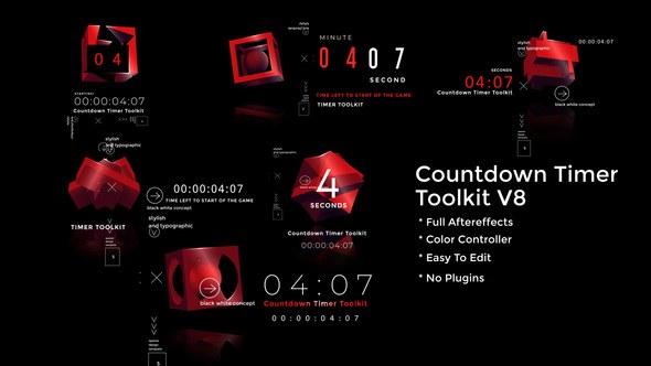 Videohive Countdown Timer Toolkit V8 Elements template preview
