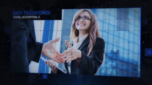 Videohive Technological Slides Video Displays template preview