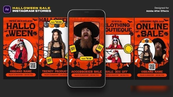 Videohive Halloween Sale Instagram Stories Openers template preview
