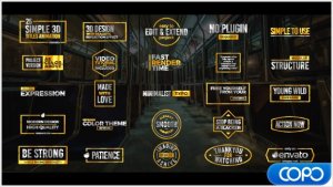 Simple 3D Titles Video Displays template preview