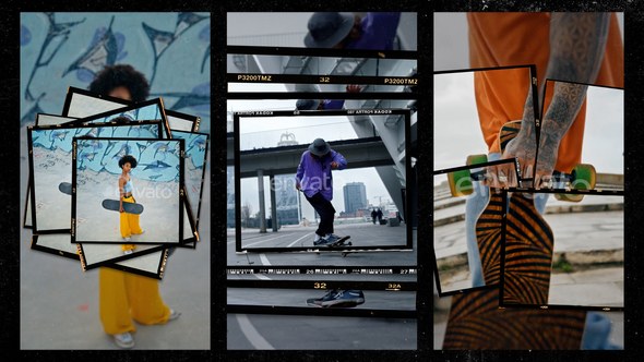 Videohive Vertical Film Frame Collage Transitions Elements template preview