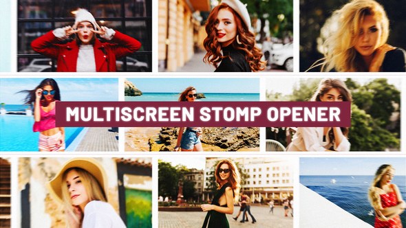 Mosaic Logo Opener I Fast Stomp Intro Premiere Pro template preview