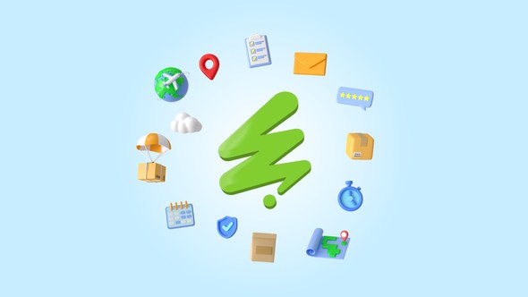 Videohive Delivery 3D Logo Logo Stings template preview