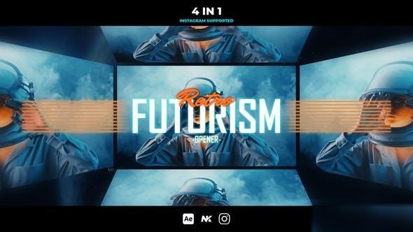 Videohive Retro Futurism Opener Openers template preview