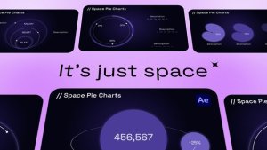 Videohive Space Pie Charts Infographics template preview