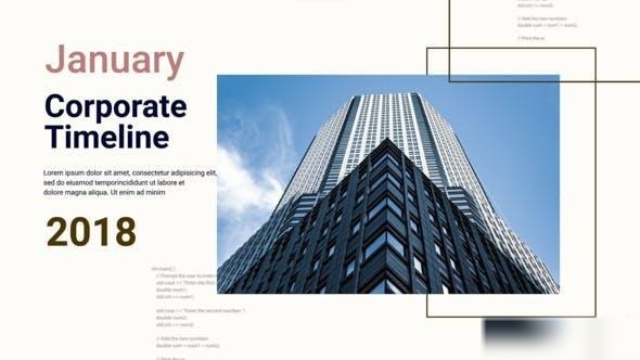 Videohive Corporate Company Timeline Slideshow 49913126 Openers template preview